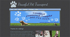 Desktop Screenshot of peacefulpettransport.net